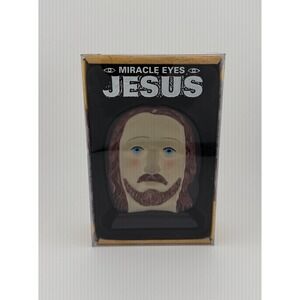2002 Boxed Miracle Eyes Jesus Plaque. "Eyes Follow You" Christianity.